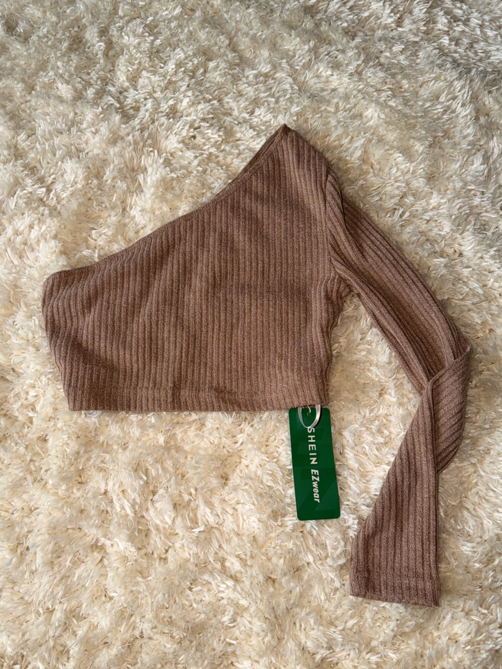 SHEIN Tan Knit Halter Crop Top